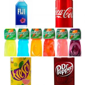 Waters, Sodas & Mixers (Price per bottle/can)